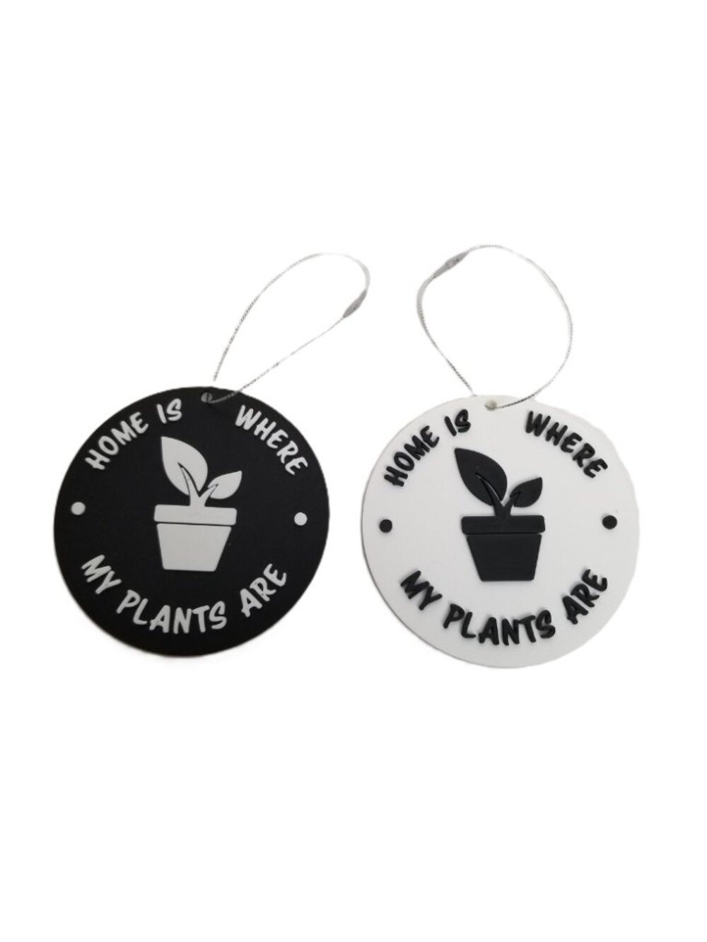 Plant Parent Christmas Ornaments Set of 2 Home Is Where My Plants Are 3D Printed